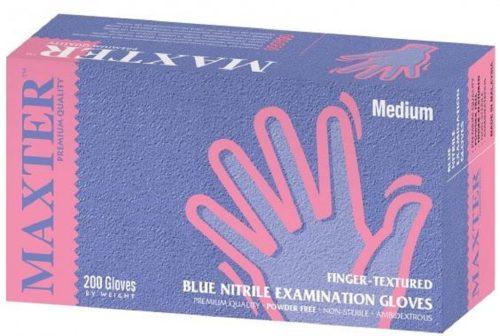 MAXTER Nitryl Blue 3,6g bezpudrowe rękawice do badań L 200 szt