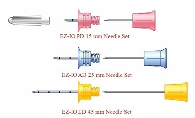 EZ-IO (3-39 kg) Dla dzieci o wadze od 3 do 39 kg: PD 15mm (różowy) zestaw igieł sterylnych 