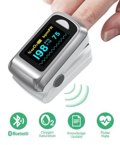 HealthTree Finger Pulse Oximeter Bluetooth Control with software