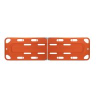   Foldable spinal board, supplied with 2 safety belts and staples