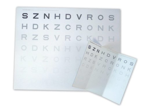 Contrast Sensitivity Chart - From Distance 3 m