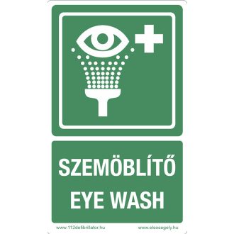   Eyewash plastic sign with the inscription "Eyewash - Eyewash"