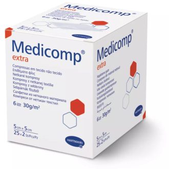   Medicomp® Extra sterile 6-layer wound cover, 5x5cm (25x2 pcs)