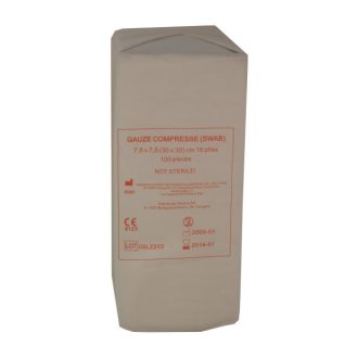   Mull sheet non-sterile 7,5x7,5 (from 30x30) 16 layers 100 pcs/box