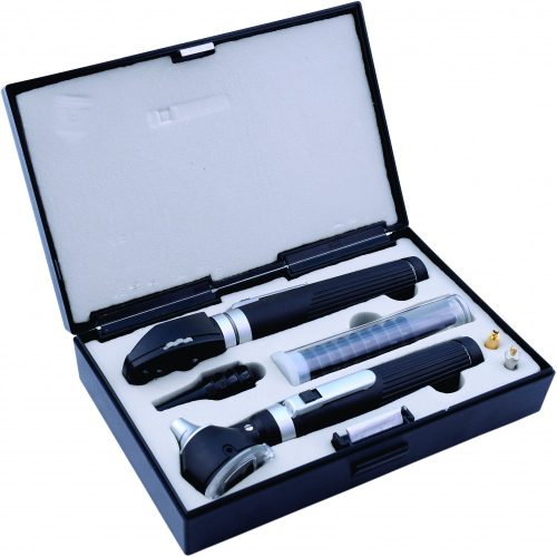 Nanoskop F.O Xenon Oto- Ophthalmoskop Set Fiberoptik schwarz Premium