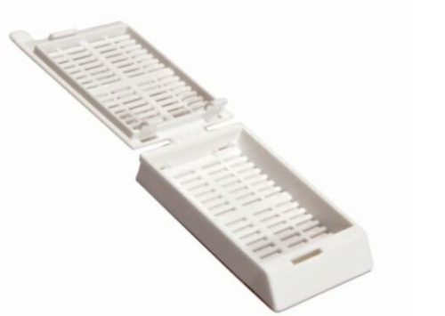 Einbettkassette, histologisch, für Automaten, weiß, mit Deckel, 40 x 28 x 7mm (500stk)