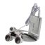 2.5X magnification binocular magnifier with LED headlight, gray