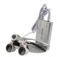 2.5X magnification binocular magnifier with LED headlight, gray