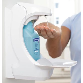   Eurospender kontaktloser Spender für Desinfektion und Seifen (1l Flasche)