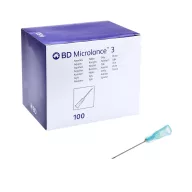   BD Microlance 3 hypodermic needle 23G blue, 0.6 x 25 mm (1"), 100 pcs/box, Ref: 300800