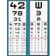 LED eye chart board (3m) with 2 columns with optional front panels