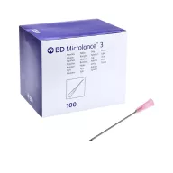   BD Microlance 3 hypodermic needle 18G pink, 1.2 x 50 mm (2"), 100 pcs/box, Ref: 310205