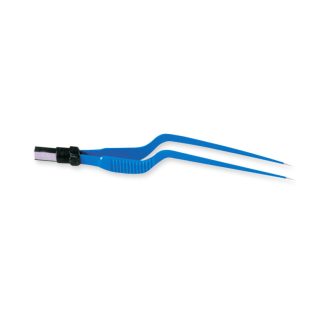 Bipolar bayonet forceps 16,5 cm with 1 mm tip for coagulator