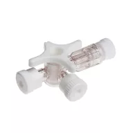 BD Connecta 3-way stopcock, white, 100 pcs/box, Ref: 394600