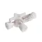 BD Connecta 3-way stopcock, white, 100 pcs/box, Ref: 394600