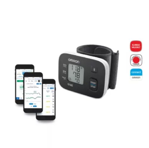 OMRON RS3 Intelli IT Intellisense Wrist-mounted Smart Blood Pressure Monitor with Bluetooth