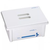   Wanne Desinfektionsmittel weiß mit Kunststoffdeckel 3 L S&M 144307 mit Filtereinsatz, mit Schiebedeckel