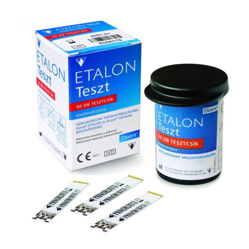 DCont ETALON Teszt, Dcont ETALON, NOVUM vércukormérő készülékhez, 50 darab / doboz