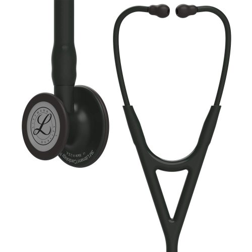 Stetoskop diagnostyczny 3M™ Littmann® Cardiology IV™, końcówka piersiowa wykończona na czarno, czarny przewód, trzon i słuchawka, 69 cm, 6163