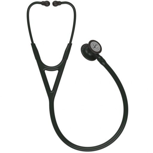 Stetoskop diagnostyczny 3M™ Littmann® Cardiology IV™, końcówka piersiowa wykończona na czarno, czarny przewód, trzon i słuchawka, 69 cm, 6163