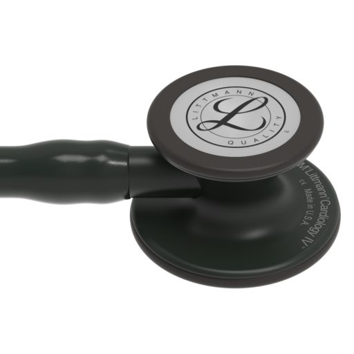 Stetoskop diagnostyczny 3M™ Littmann® Cardiology IV™, końcówka piersiowa wykończona na czarno, czarny przewód, trzon i słuchawka, 69 cm, 6163