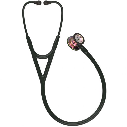 Stetoskop diagnostyczny 3M™ Littmann® Cardiology IV™, głowica z tęczowym wykończeniem, czarny przewód, trzon i słuchawka, 69 cm, 6165