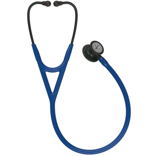 3M™ Littmann® Cardiology IV™ Diagnostic Stethoscope, Black-Finish Chestpiece, Navy Blue Tube, Black Stem and Headset, 69 cm, 6168