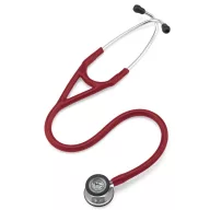   3M™ Littmann® Cardiology IV™ Diagnostic Stethoscope, Mirror-Finish Chestpiece and Stem, Burgundy Tube, Stainless Headset, 69 cm, 6170