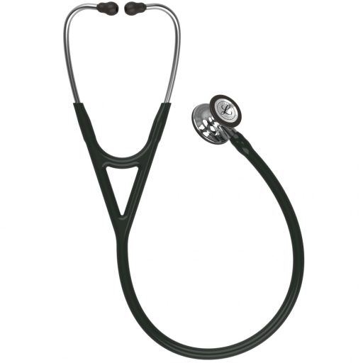 3M™ Littmann® Cardiology IV™ Diagnostic Stethoscope, Mirror-Finish Chestpiece and Stem, Black Tube, Stainless Headset, 69 cm, 6177