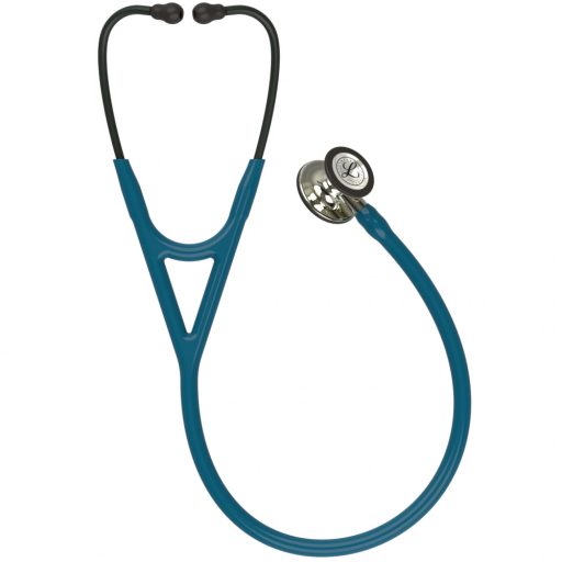 Stetoskop diagnostyczny 3M™ Littmann® Cardiology IV™, głowica i statyw w kolorze szampana, przewód w kolorze błękitu karaibskiego, słuchawka dymna, 69 cm, 6190