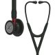 3M™ Littmann® Cardiology IV™ Stethoskop für die Diagnose, 6200, Black-Edition Bruststück, schwarzer Schlauch, roter Schlauchanschluss und schwarzer Ohrbügel, 69 cm