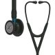 3M™ Littmann® Cardiology IV™ Stethoskop für die Diagnose, 6201, Black-Edition Bruststück, schwarzer Schlauch, blauer Schlauchanschluss und schwarzer Ohrbügel, 69 cm