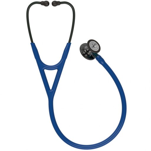 3M™ Littmann® Cardiology IV™ Diagnostic Stethoscope, High Polish Smoke-Finish Chestpiece, Navy Tube, Blue Stem and Black Headset, 69 cm, 6202