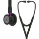 3M™ Littmann® Cardiology IV™ Stethoskop für die Diagnose, 6203, Black-Edition Bruststück, schwarzer Schlauch, violetter Schlauchanschluss und schwarzer Ohrbügel, 69 cm