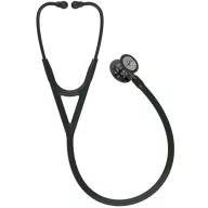   3M™ Littmann® Cardiology IV™ Diagnostic Stethoscope, High Polish Smoke-Finish Chestpiece, Black Tube, Champagne Stem and Black Headset, 69 cm, 6204