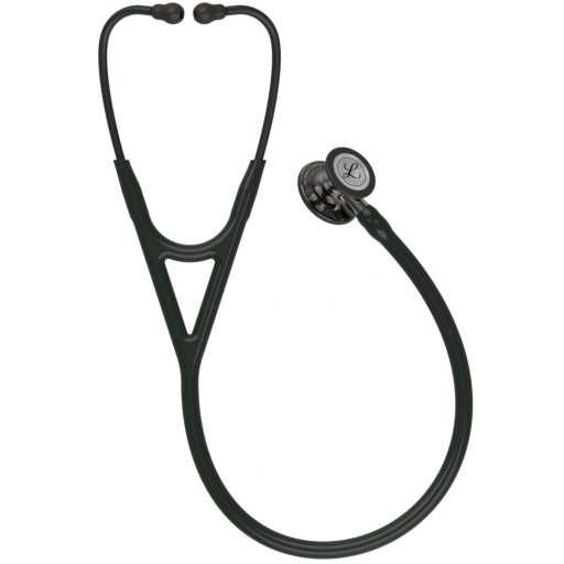 3M™ Littmann® Cardiology IV™ Diagnostic Stethoscope, High Polish Smoke-Finish Chestpiece, Black Tube, Champagne Stem and Black Headset, 69 cm, 6204