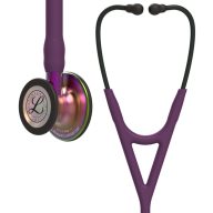   3M™ Littmann® Cardiology IV™ Diagnostic Stethoscope, Rainbow-Finish Chestpiece, Plum Tube, Violet Stem and Black Headset, 69 cm, 6205