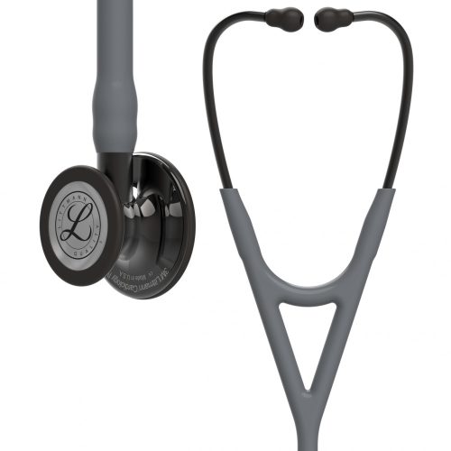 3M™ Littmann® Cardiology IV™ Stethoskop für die Diagnose, 6238, hochglänzendes, Smoke-Finish Bruststück, grauer Schlauch, Schlauchanschluss und Ohrbügel in Rauchfarben, 69 cm