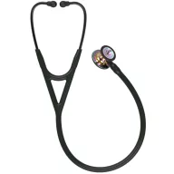   3M™ Littmann® Cardiology IV™ Diagnostic Stethoscope, High Polish Rainbow-Finish Chestpiece, Black Tube, Smoke Stem and Smoke Headset, 69 cm, 6240