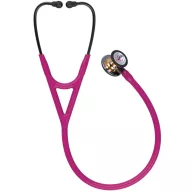   3M™ Littmann® Cardiology IV™ Diagnostic Stethoscope, High Polish Rainbow-Finish Chestpiece, Raspberry Tube, Smoke Stem and Smoke Headset, 69 cm, 6241