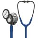 3M™ Littmann® Classic III™ Stethoskop zur Überwachung, 5863, hochglanzpoliertes Bruststück, marineblauer Schlauch, Schlauchanschluss und Ohrbügel in Rauchfarben, 69 cm