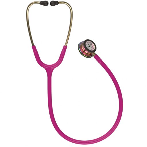 3M™ Littmann® Classic III™ Monitoring Stethoscope, Rainbow-Finish, Raspberry Tube, 27 inch, 5806