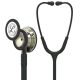 3M™ Littmann® Classic III™ Stethoskop zur Überwachung, 5861, champagnerfarbenes Bruststück, schwarzer Schlauch, Schlauchanschluss und Ohrbügel in Rauchfarben, 69 cm