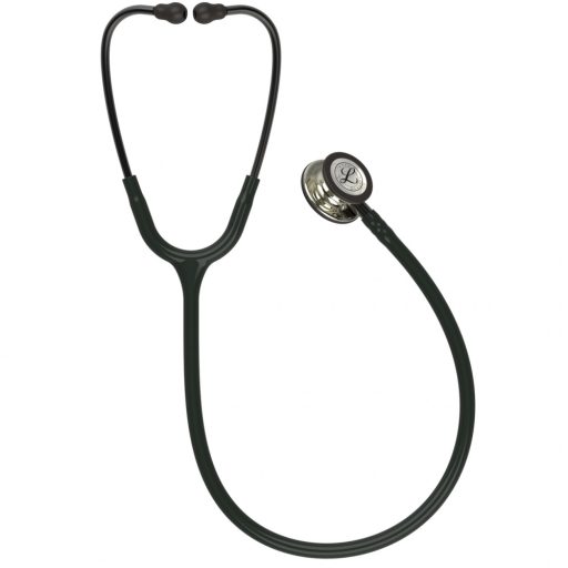 3M™ Littmann® Classic III™ Monitoring Stethoscope, Champagne - Finish Chestpiece, Black Tube, Smoke Stem and Headset, 69 cm, 5861