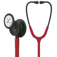   3M™ Littmann® Classic III™ Monitoring Stethoscope, Black-Finish Chestpiece, stem and headset, Burgundy Tube, 27 inch, 5868