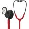 3M™ Littmann® Classic III™ Monitoring Stethoscope, Black-Finish Chestpiece, stem and headset, Burgundy Tube, 27 inch, 5868