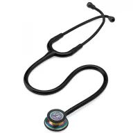   3M™ Littmann® Classic III™ Monitoring Stethoscope, Rainbow-Finish Chestpiece, black stem and headset, Black Tube, 27 inch, 5870