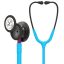 3M™ Littmann® Classic III™ Monitoring Stethoscope, Smoke Chestpiece, Turquoise Tube, Pink Stem and Smoke Headset, 27 inch, 5872