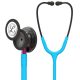 3M™ Littmann® Classic III™ Monitoring Stethoscope, Smoke Chestpiece, Turquoise Tube, Pink Stem and Smoke Headset, 27 inch, 5872