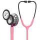 3M™ Littmann® Classic III™ Stethoskop zur Überwachung, 5962, hochglanzpoliertes Bruststück, perlmuttfarbener Schlauch, pinkfarbener Schlauchanschluss und rauchfarbene Ohrbügel, 69 cm